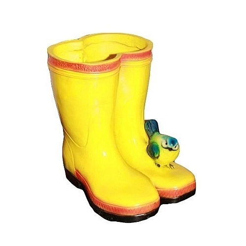 Кашпо Сапоги с птичкой Н-18см JNК 051