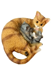 Фигура садовая Кошка с котятами 22,6*17*26,7 