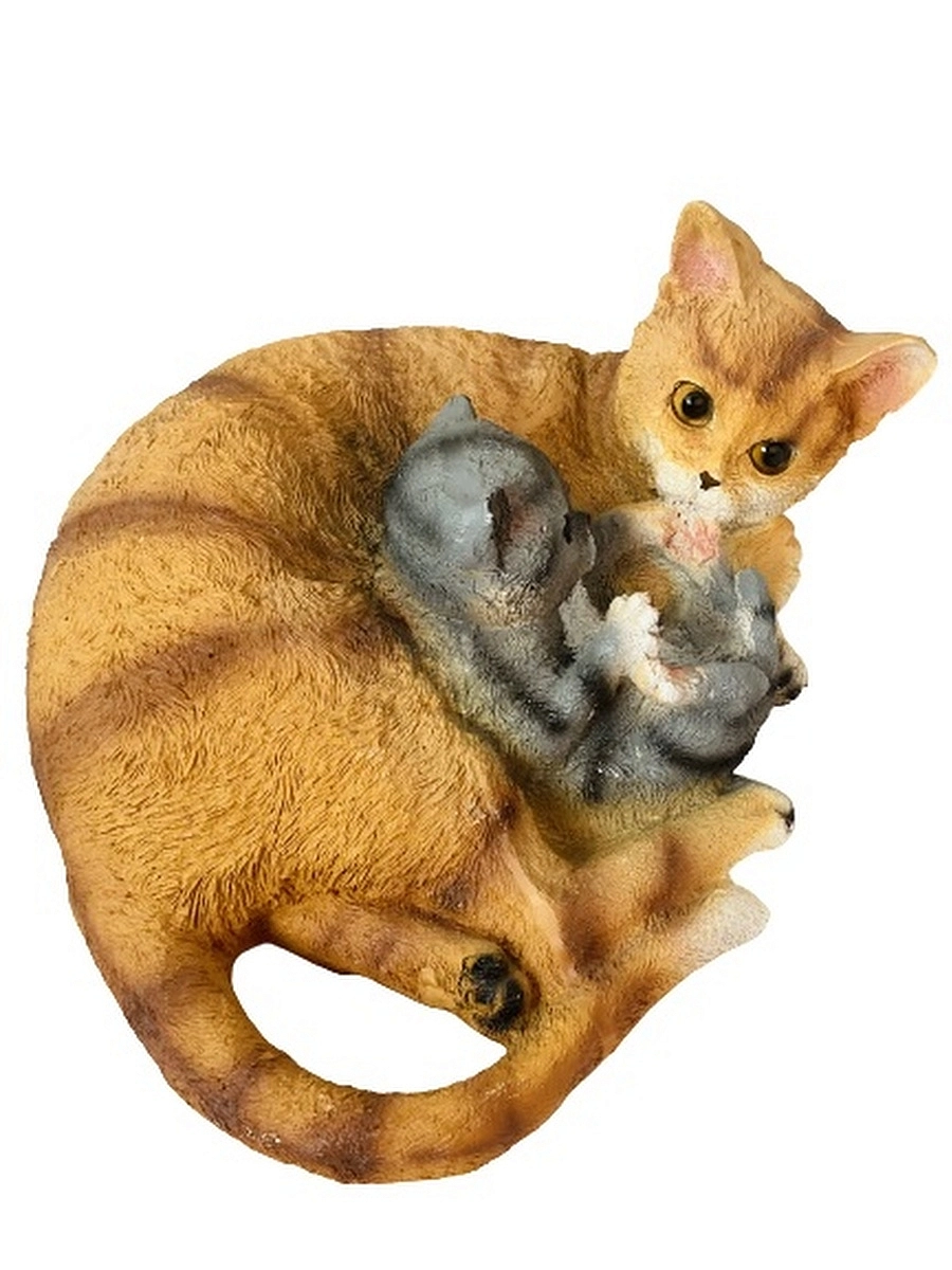 Фигура садовая Кошка с котятами 22,6*17*26,7 