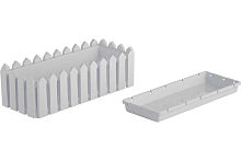 Кашпо ЛАРДО прямоугольное белое