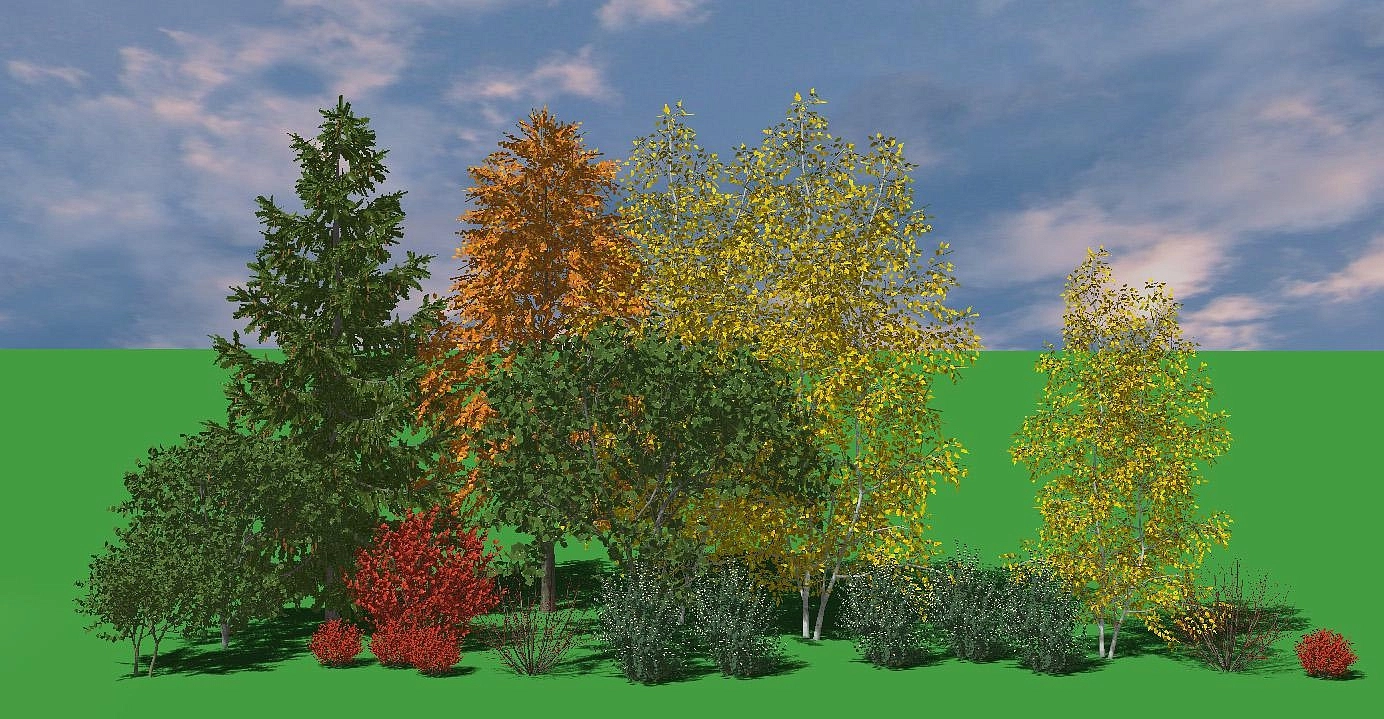 Ландшафтная композиция с сиренью №2 на опушке