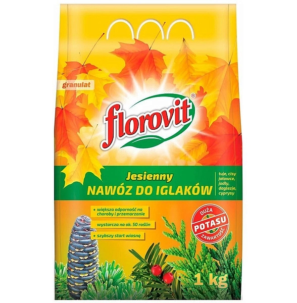 Удобрение хвойное Флоровит гранулир Осеннее 1кг