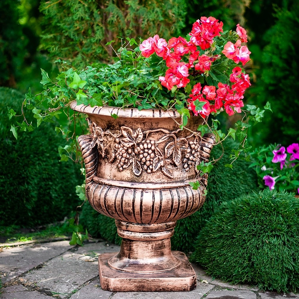 Фигура садовая Ваза Виноградная лоза FS03054 (Айронкр)