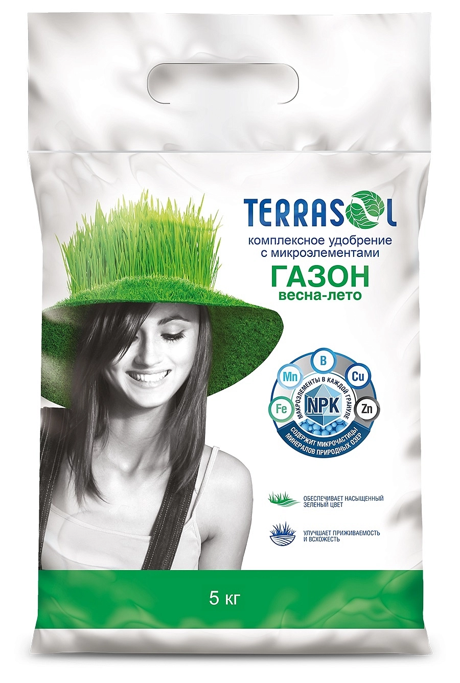 Удобрение газонное минерал. сухое Terrasol тукосмесь Весна-Лето 5кг