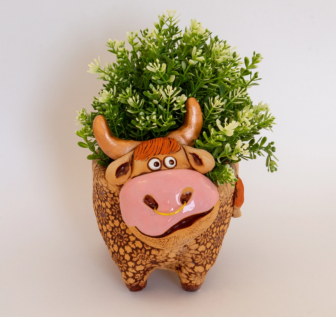 Шамот Кашпо Бык 