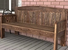 Топчан Восток из массива сосна цвет палисандр (Елегри)