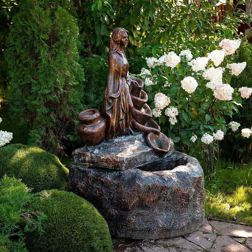 Фонтан Девушка с каскадом US08599 (Айронкр)