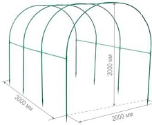 Теплица эконом металическая с укрытием  3*2 1*2м