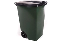 Бак-контейнер для мусора 120л с крышкой на колесах 