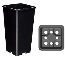 Горшок квадратный удлиненный Роза 2л