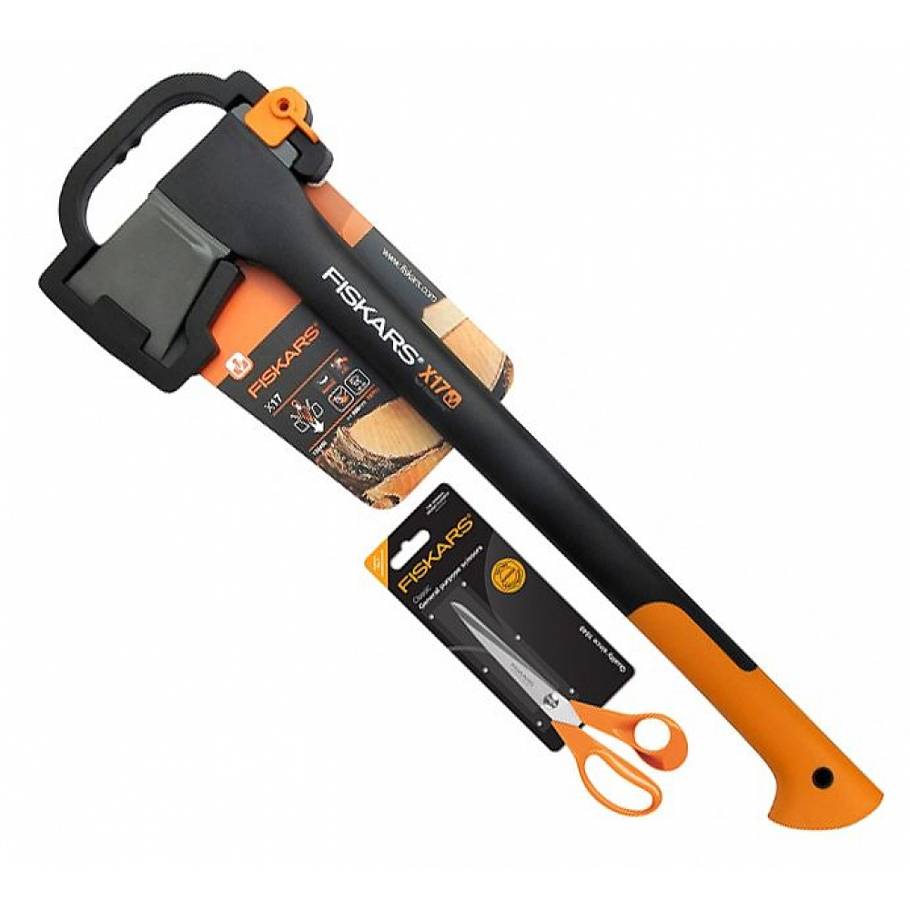 Топор-колун Х17 + ножницы Classic FISKARS 1023885 (набор)