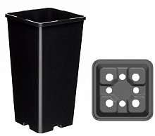 Горшок квадратный удлиненный Роза 2л