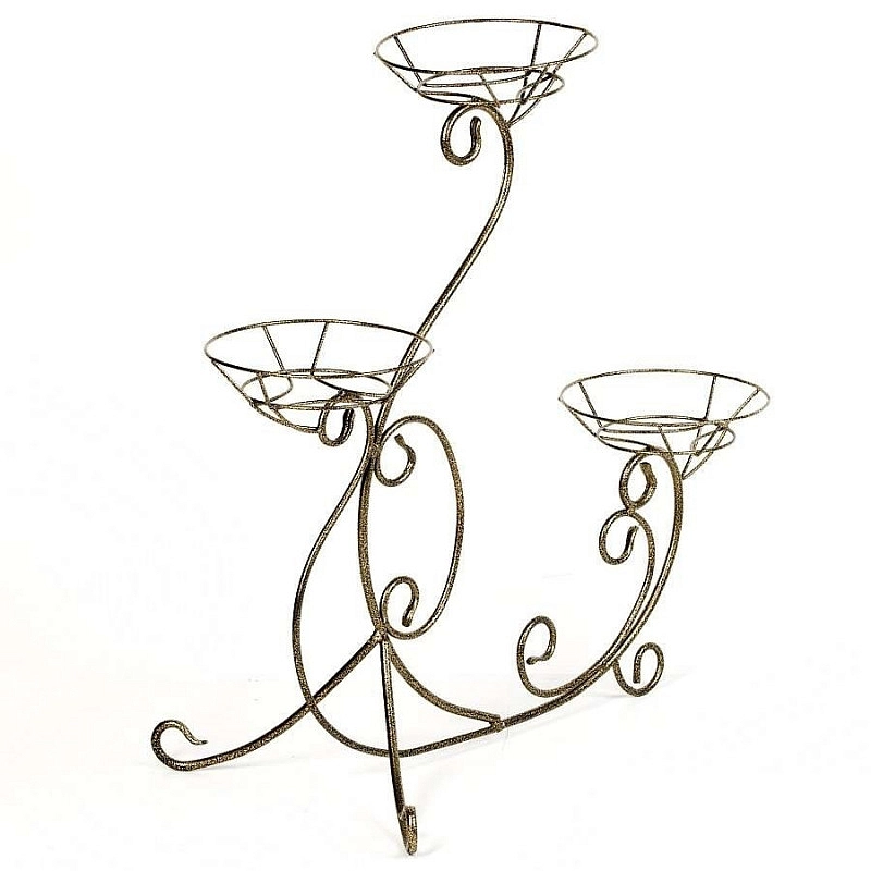 Подставка напольная Лебедь малый на 3 горшка