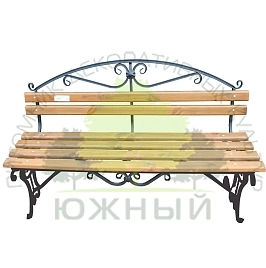 Скамья садовая Эльвира со спинкой