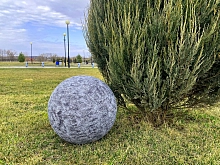 Шар декоративный (Камница) темно-серый мрамор D55