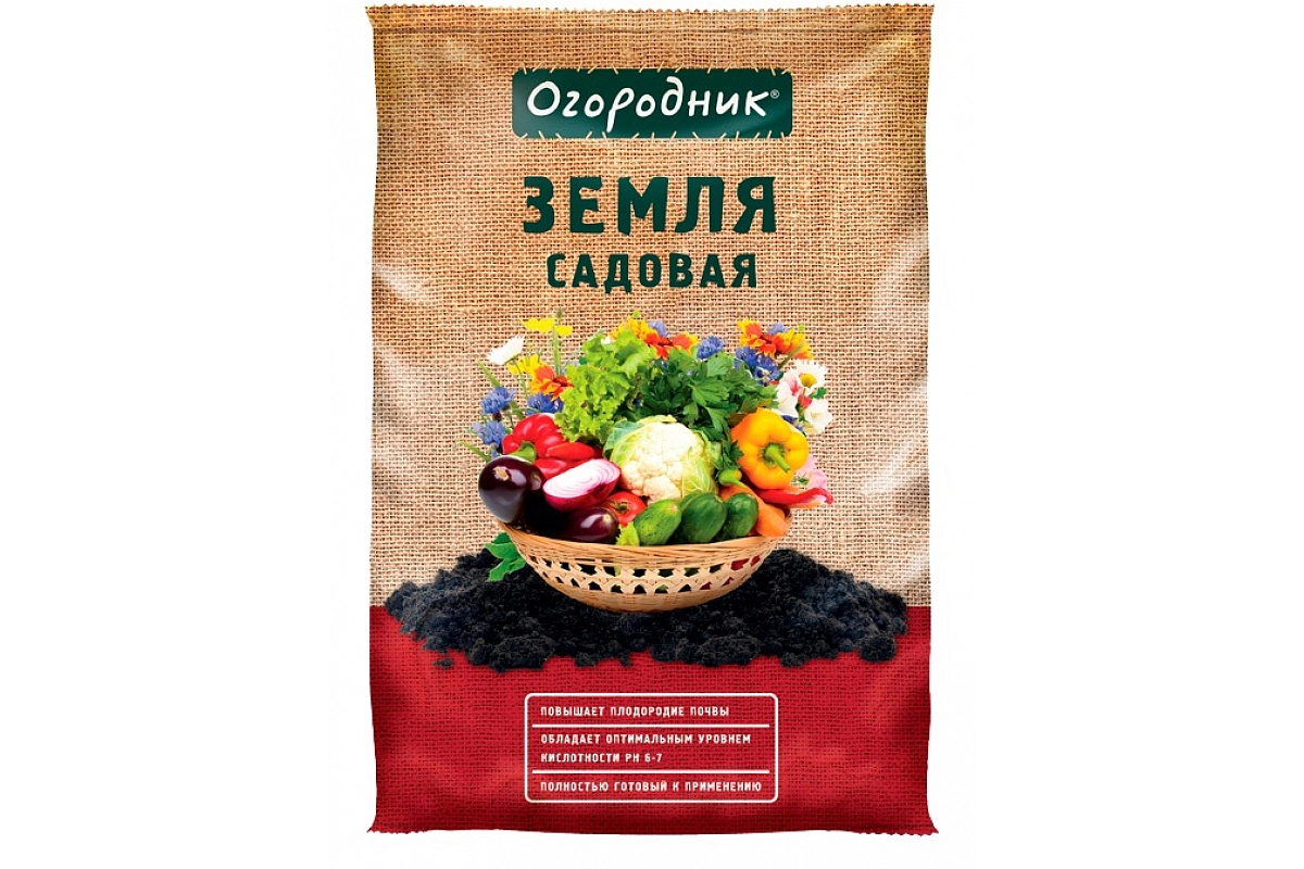 Земля садовая Огородник 40 л / 60 л