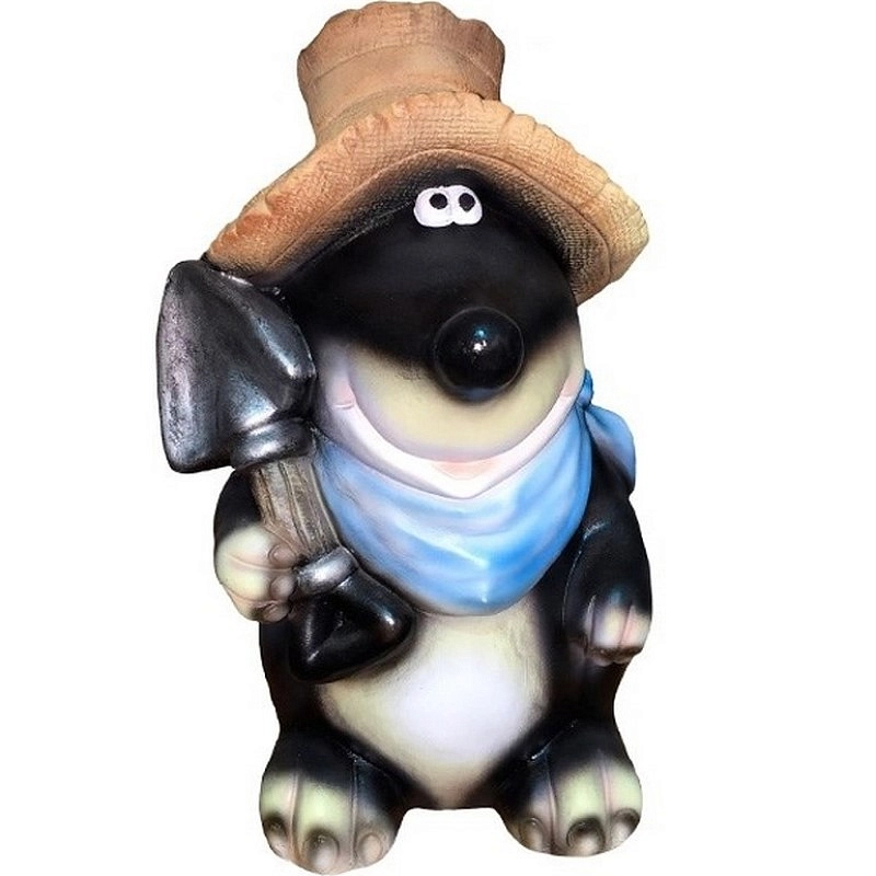 Фигура садовая Крот в шляпе 