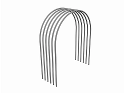 Дуга парниковая метал оцинкованная 2м (комплект 6 шт)