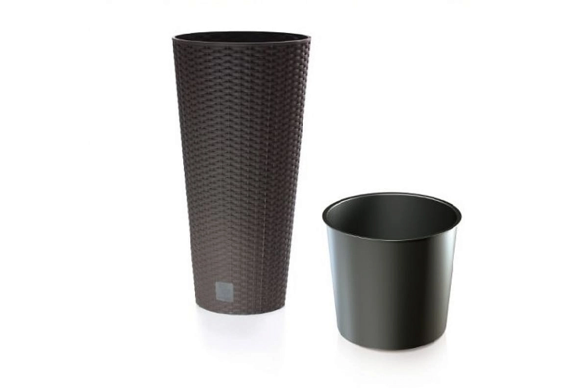 Кашпо для цветов RATO Tubus венге 2 предмета 35/64л DRTUS400-440U