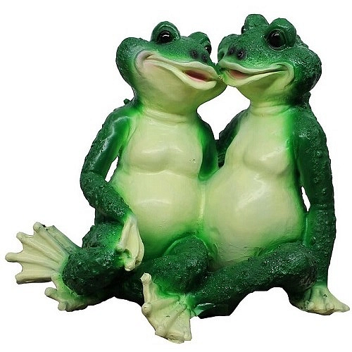 Фигура садовая Лягушата целуются Н-16 см JNG 043 