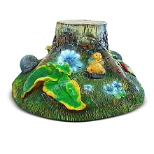 Камень декоративный Ежики у пня U07387 (Айронкр)