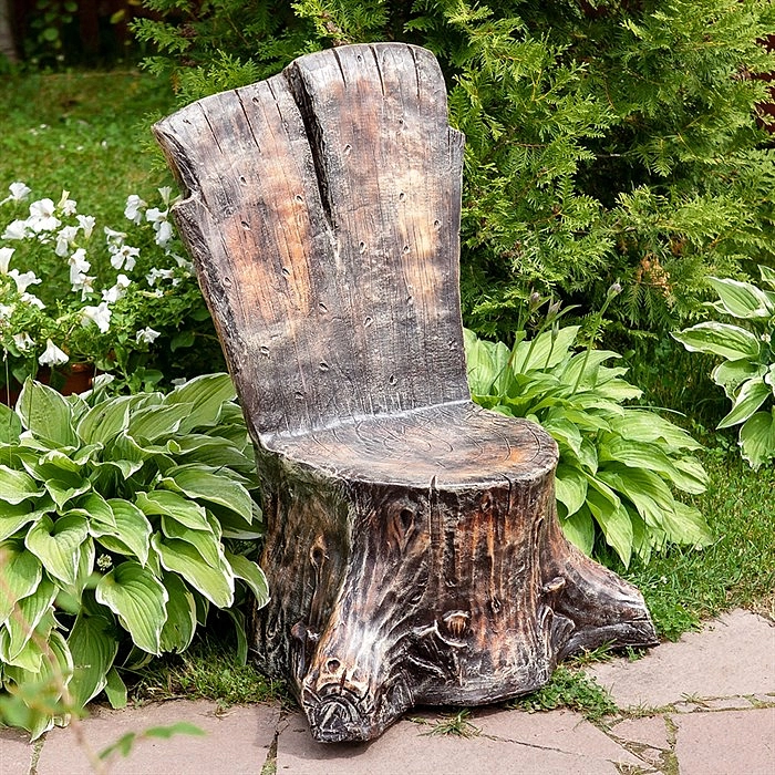 Фигура садовая Кресло пень мал U08166 (Айронкр)