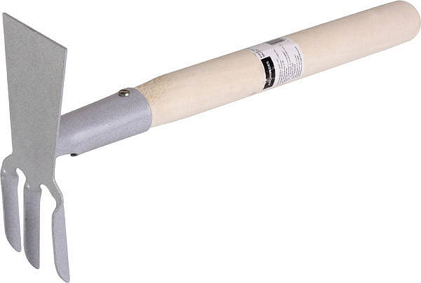 Заступ лепесток с грабельками черенок 350мм 91803