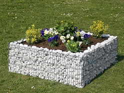 Габион Клумба квадратная каменная 1,2*1,2*0,4( яч 25*100) ФЛОРАЛАЙФ