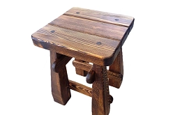 Стул-табурет из массива сосна цвет палисандр 