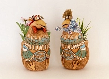 Шамот Кашпо Птица счастья 