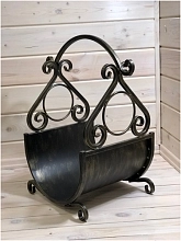 Дровница кованая Р=680 L=830 осн 400*500