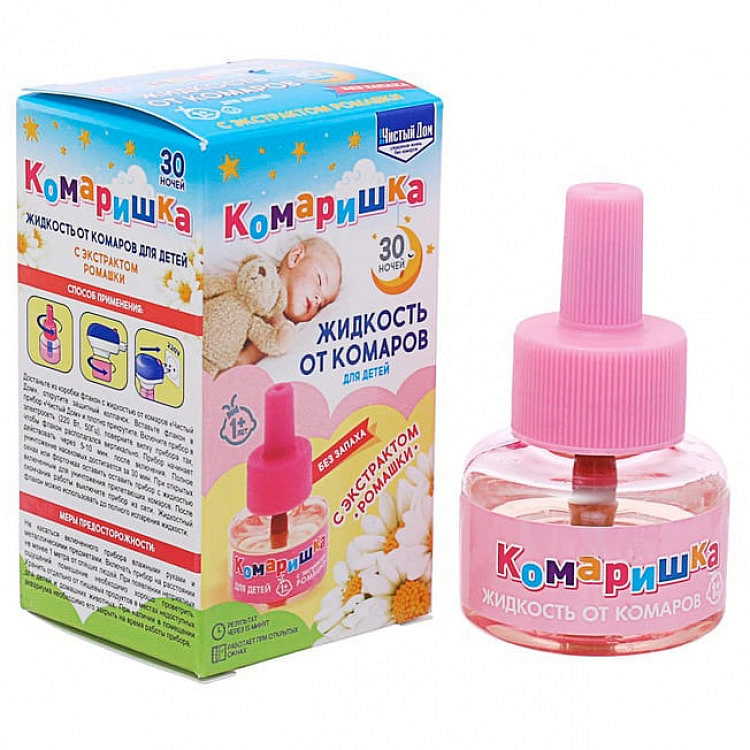 Репеллент Жидкость КОМАРИШКА от комаров 30 ночей