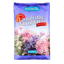 Удобрение цветочное органоминеральное в гранулах Огородник Цветы 0,9кг