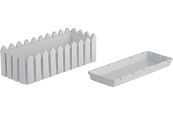 Кашпо ЛАРДО прямоугольное белое
