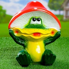 Фигура садовая Лягушка под мухомором 