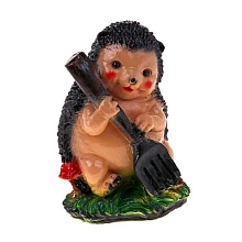 Фигура садовая Ежик с вилами 