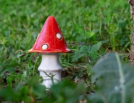 Мухомор гриб фигура садовая (шамот)