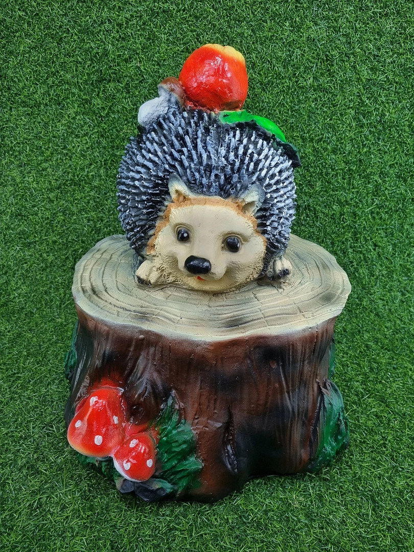 Фигура садовая Еж на пне 