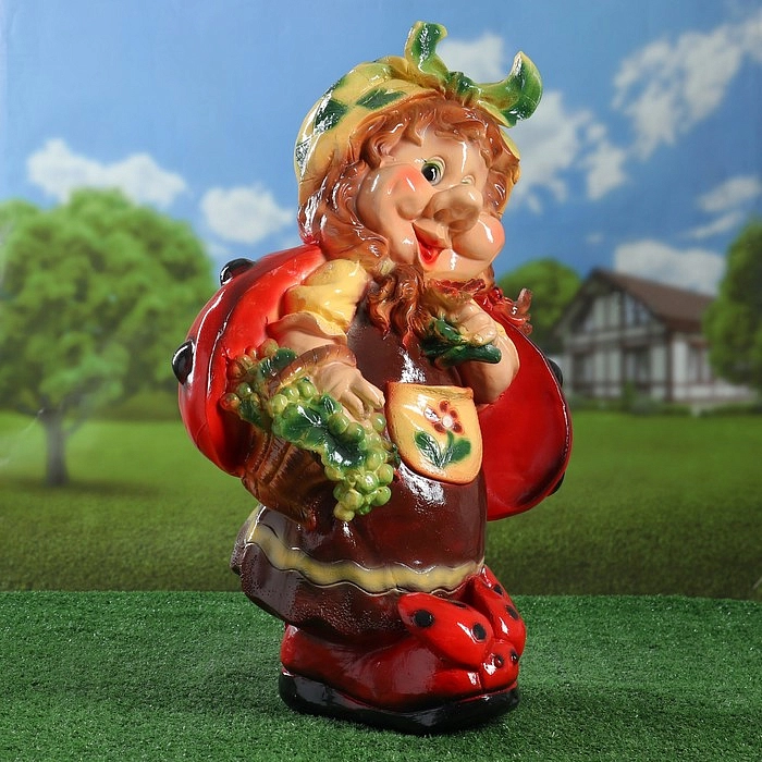 Фигура садовая Девочка с виноградом 