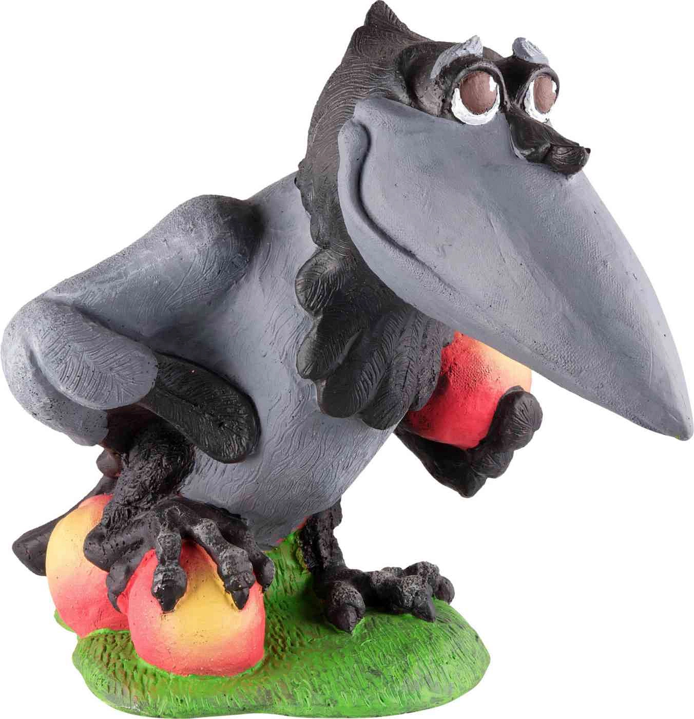 Фигура садовая Ворона с яблоком Ф020