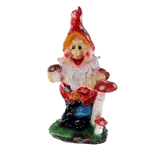Фигура садовая Эльф у грибов 79см