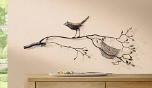 Фигура садовая Декор для сада птичка на ветке