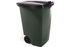 Бак-контейнер для мусора 120л с крышкой на колесах 
