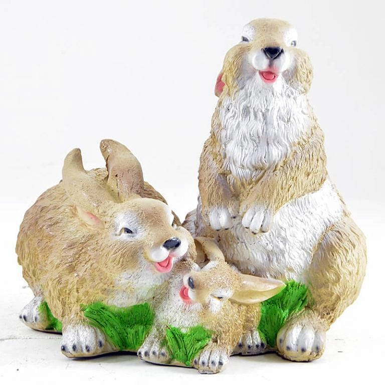 Фигура садовая Три зайца Н-28см JNG 159 