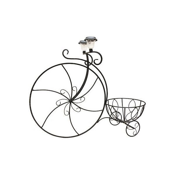 Подставка садовая Велосипед садовый 53-351 с фонарем (Айронкр)
