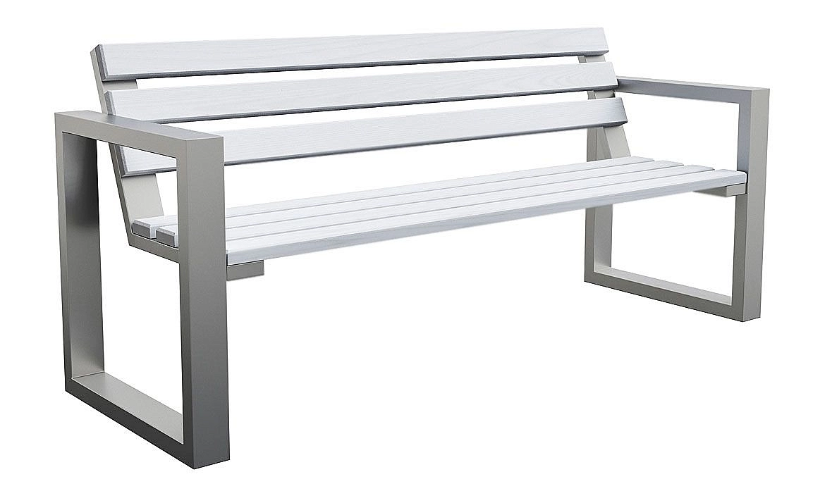 Скамья DEKSADTCC-30 со спинкой и перилами (нерж AISI 304)  