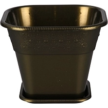 Кашпо Софья кварт пластик 3л D-20см с поддоном