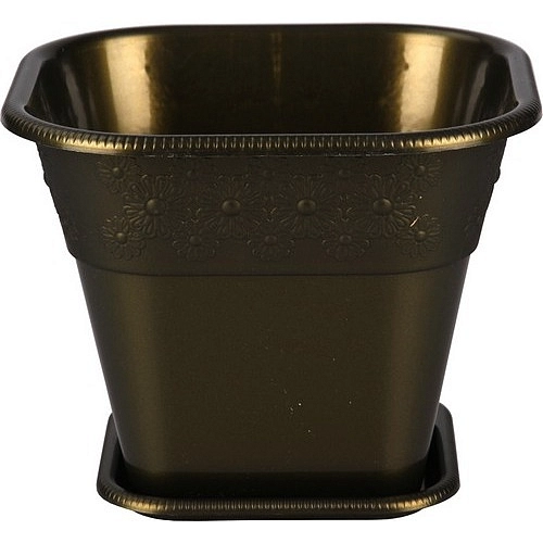 Кашпо Софья кварт пластик 3л D-20см с поддоном