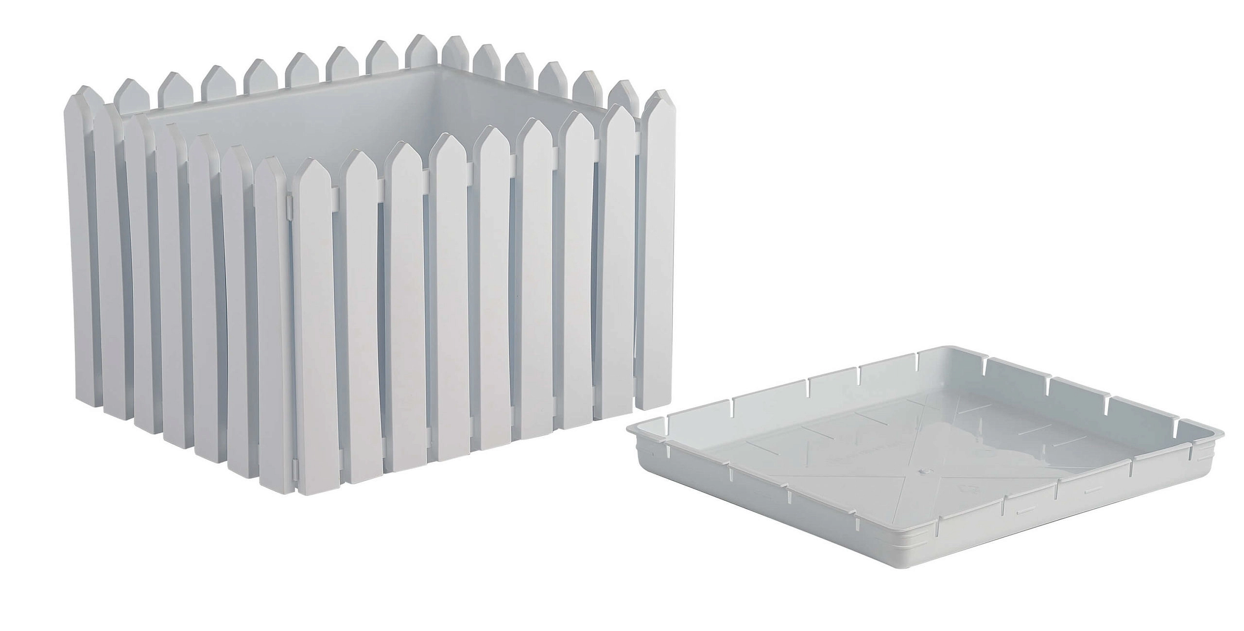 Кашпо ЛАРДО квадратное белое