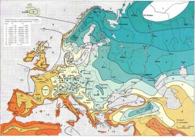 Климатические зоны Европы и Европейской части России
